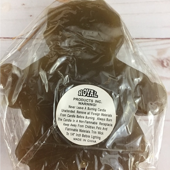 Gingerbread Man Christmas Candles Lot of 4 Various Brands White Barn TAG Royal - Picture 15 of 16